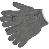 Gant multi usage en trico de coton gris Gant multi usage en trico de coton gris