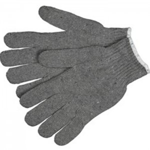 Gant multi usage en trico de coton gris Gant multi usage en trico de coton gris