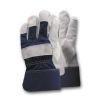 Gant split, poignet bleu